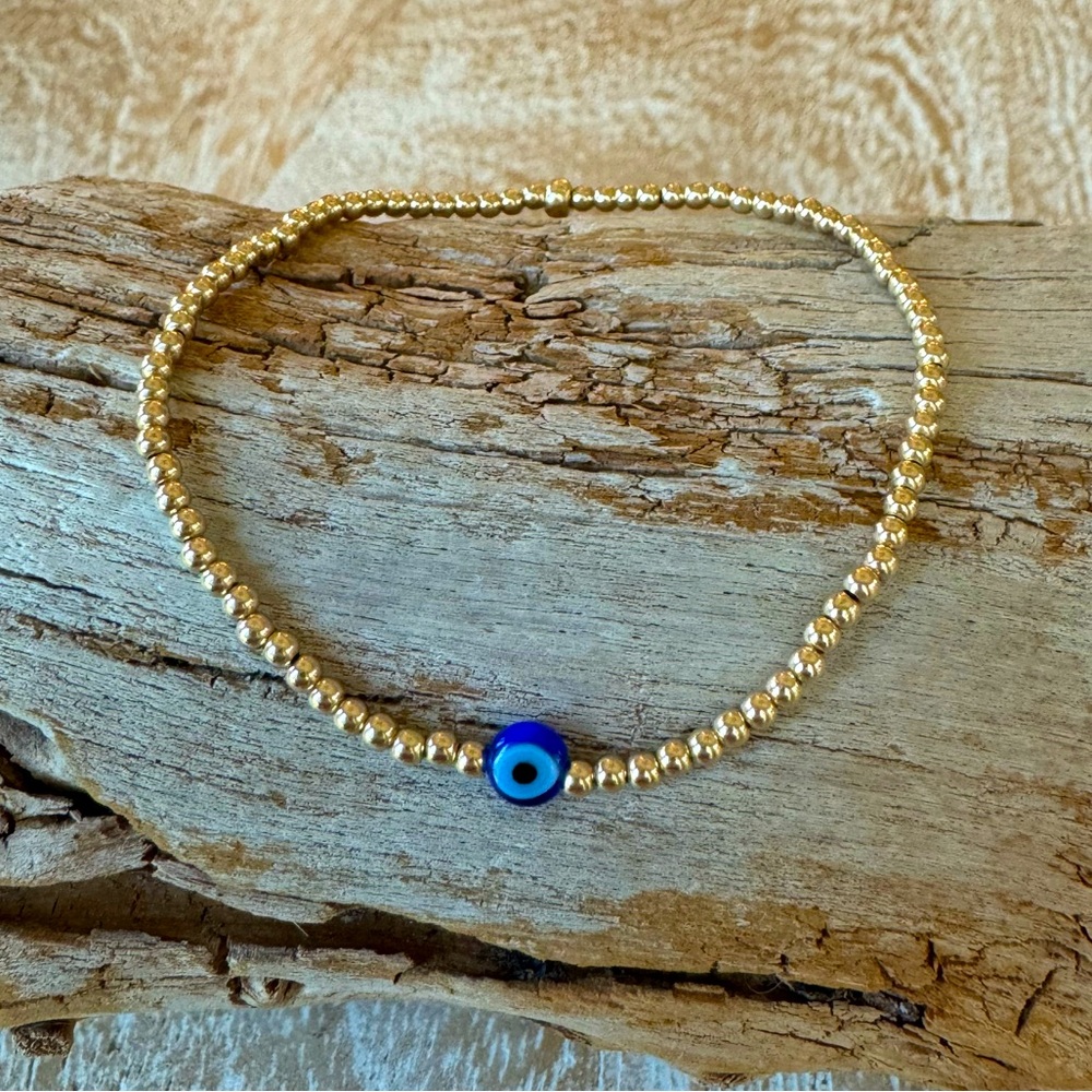 Evil eye bracelet - add to your stack!